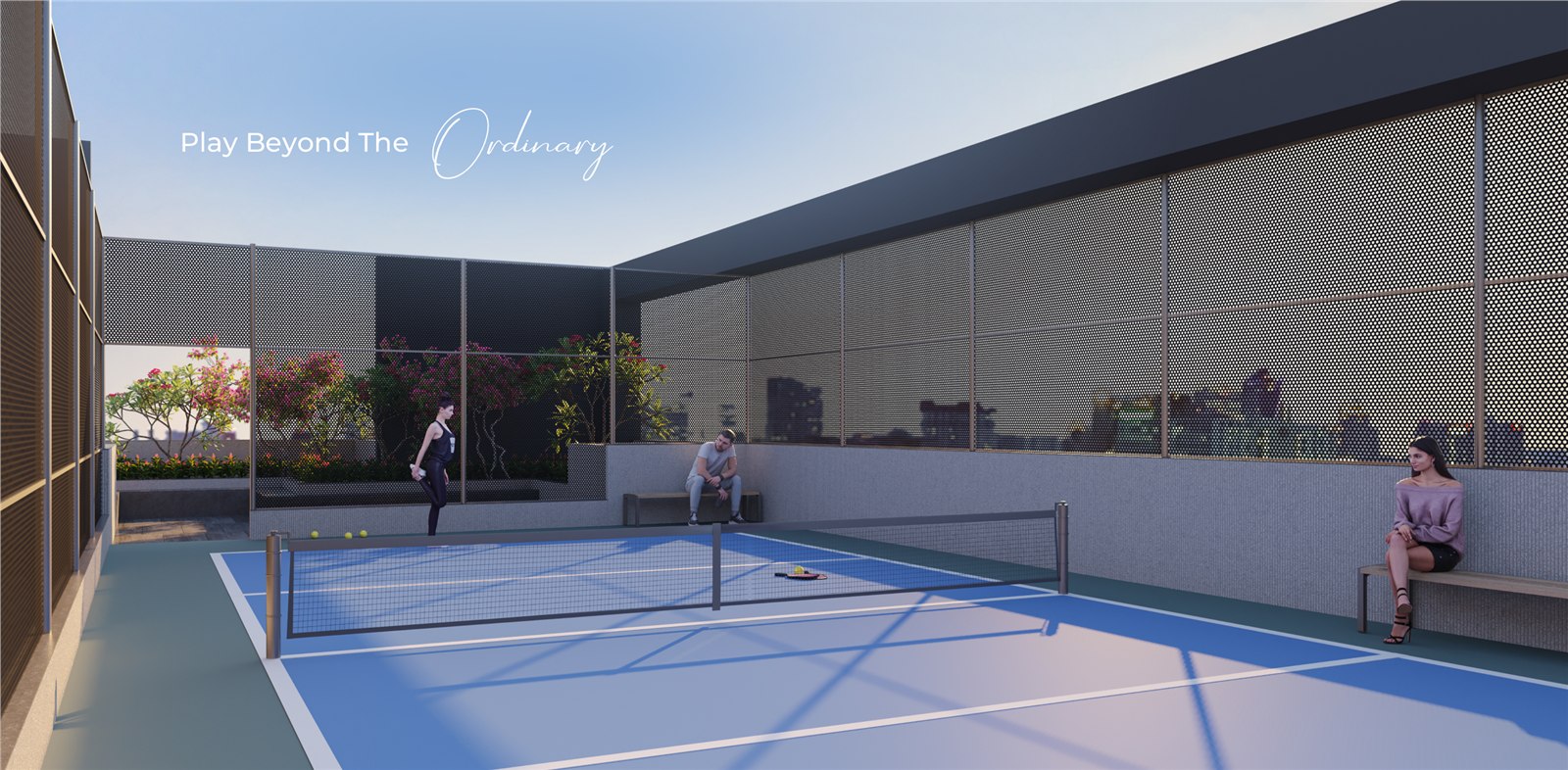 Play Beyond The Ordinary — pickleball court at Sun Garnet Keshav Nagar