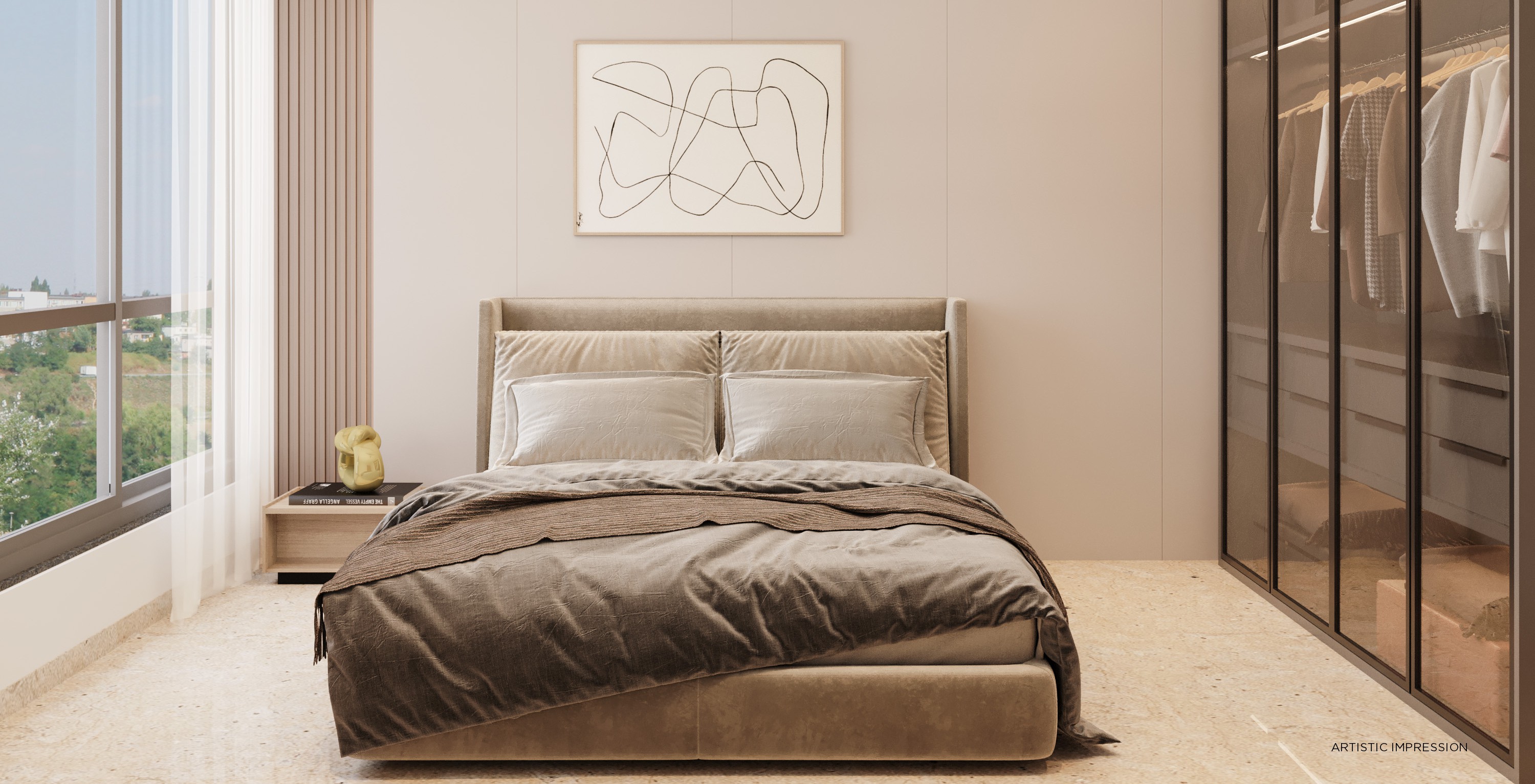 Sun Glory Guest Bedroom - 3 BHK Interiors