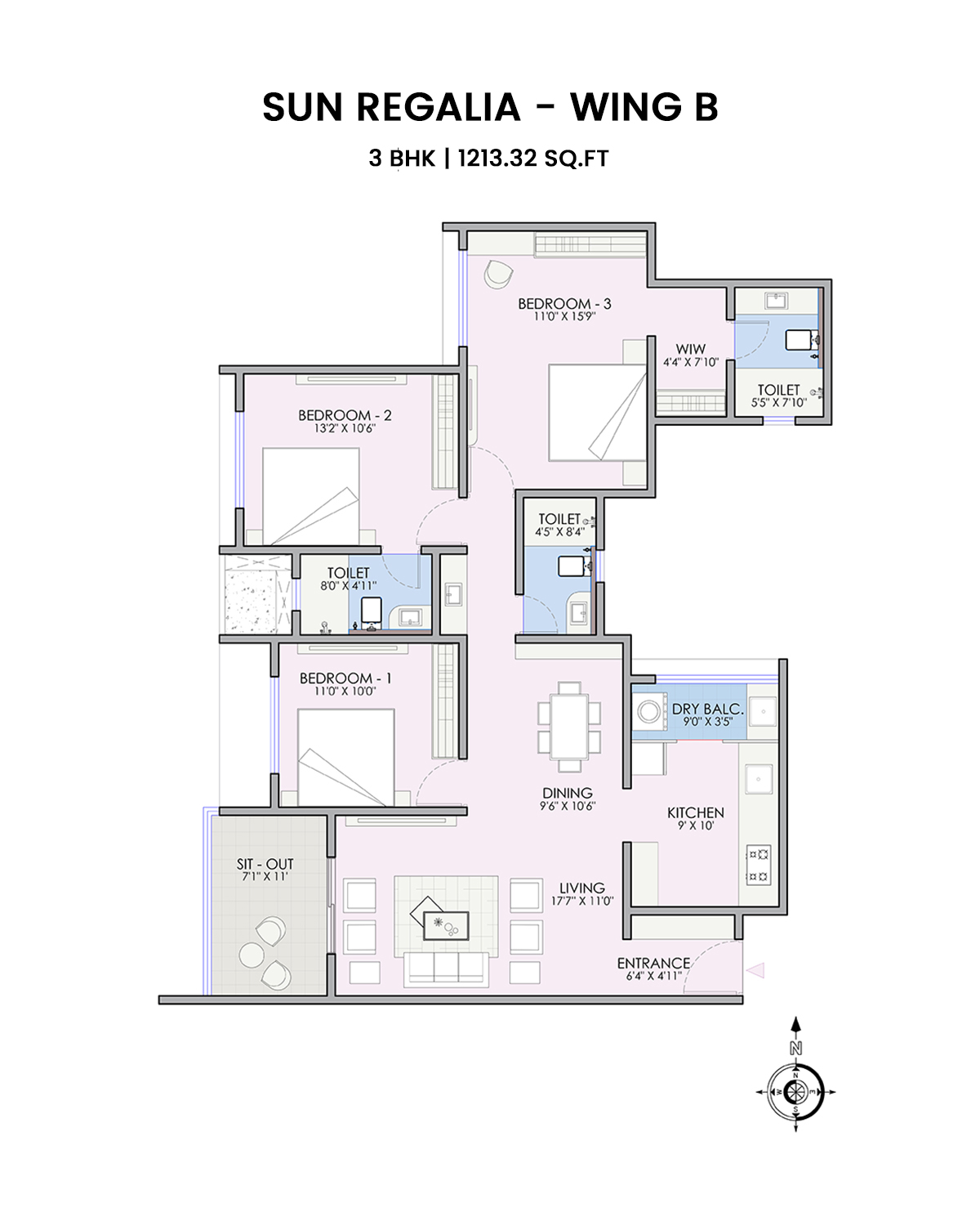 3BHK Plan